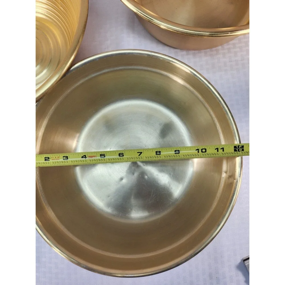 Sunhak Korean Stainless Steel Gold Mixing Serving Bowls (3) High Quality